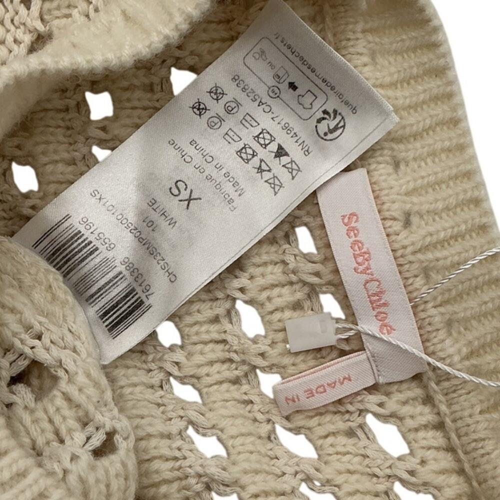See By Chloe Beige Pointelle Sweater Size XS - Picture 4 of 4